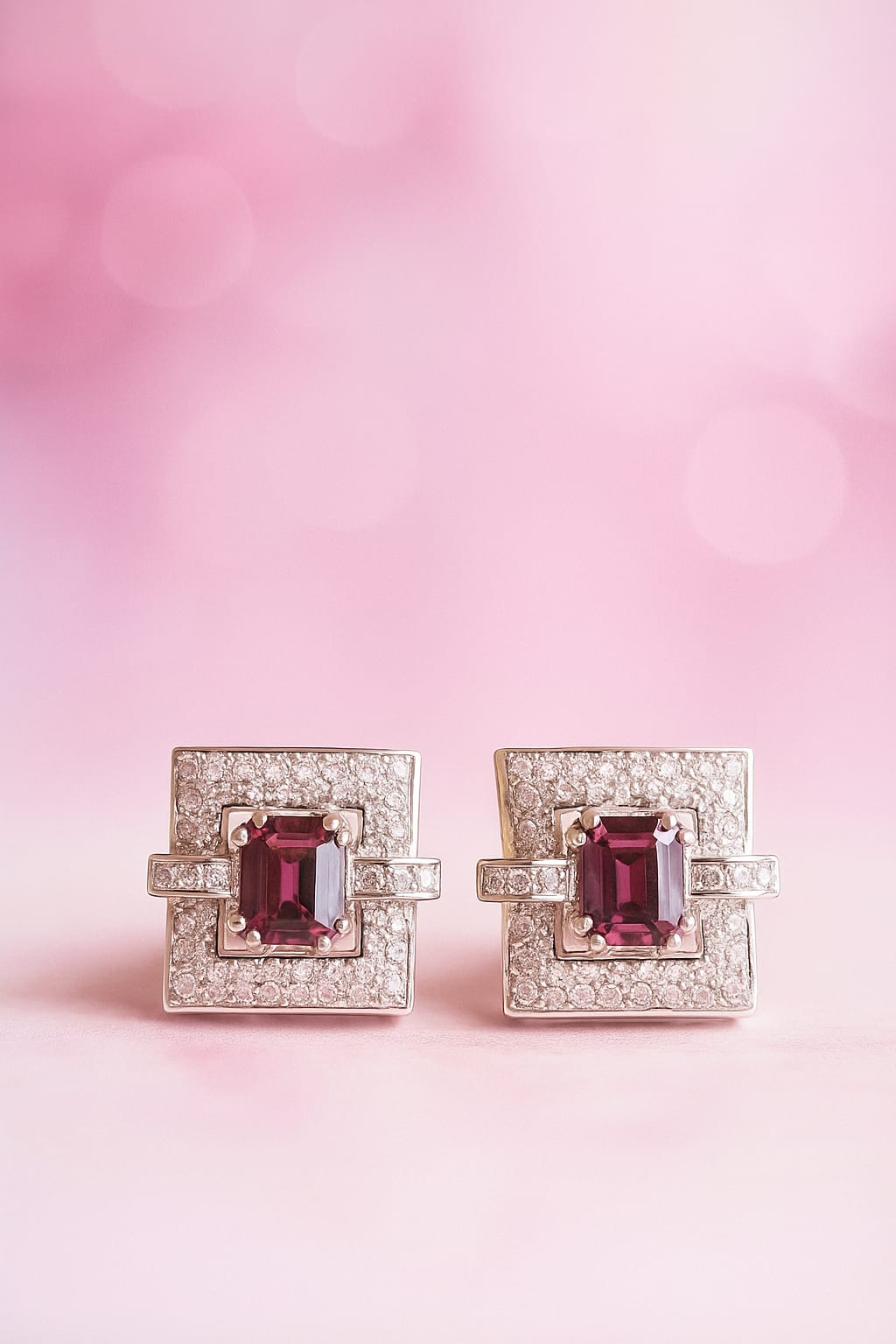 Crimson Grace Stud Earrings