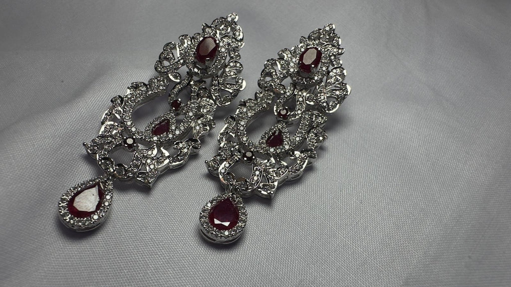 Crimson Royale Drop Earrings