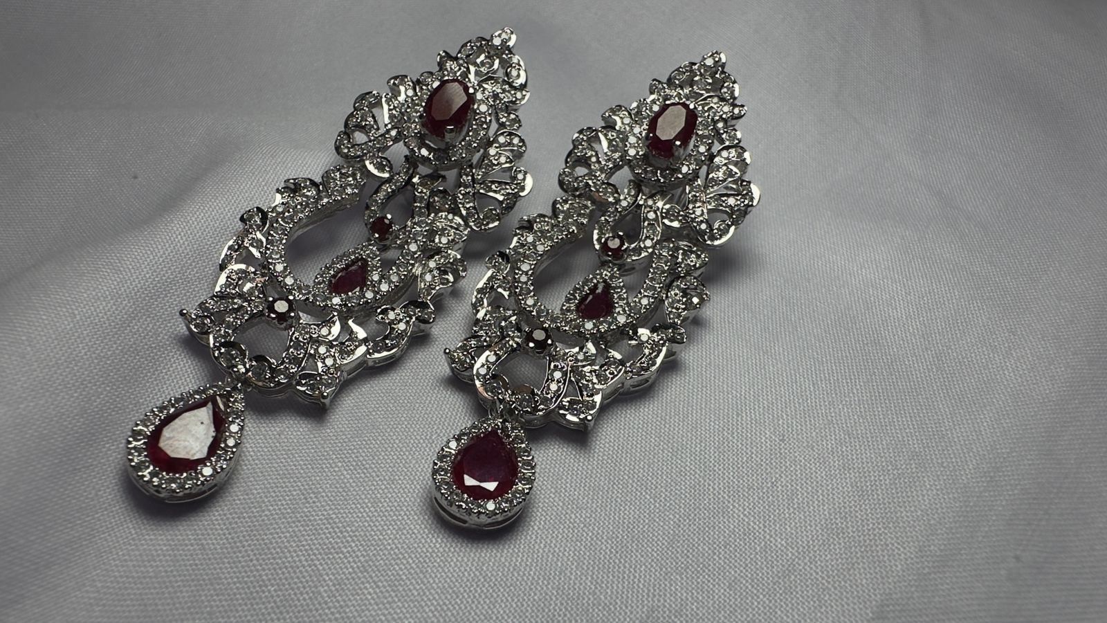 Crimson Royale Drop Earrings
