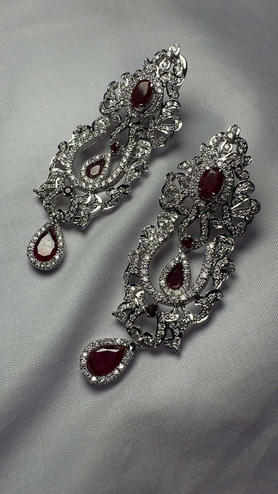 Crimson Royale Drop Earrings