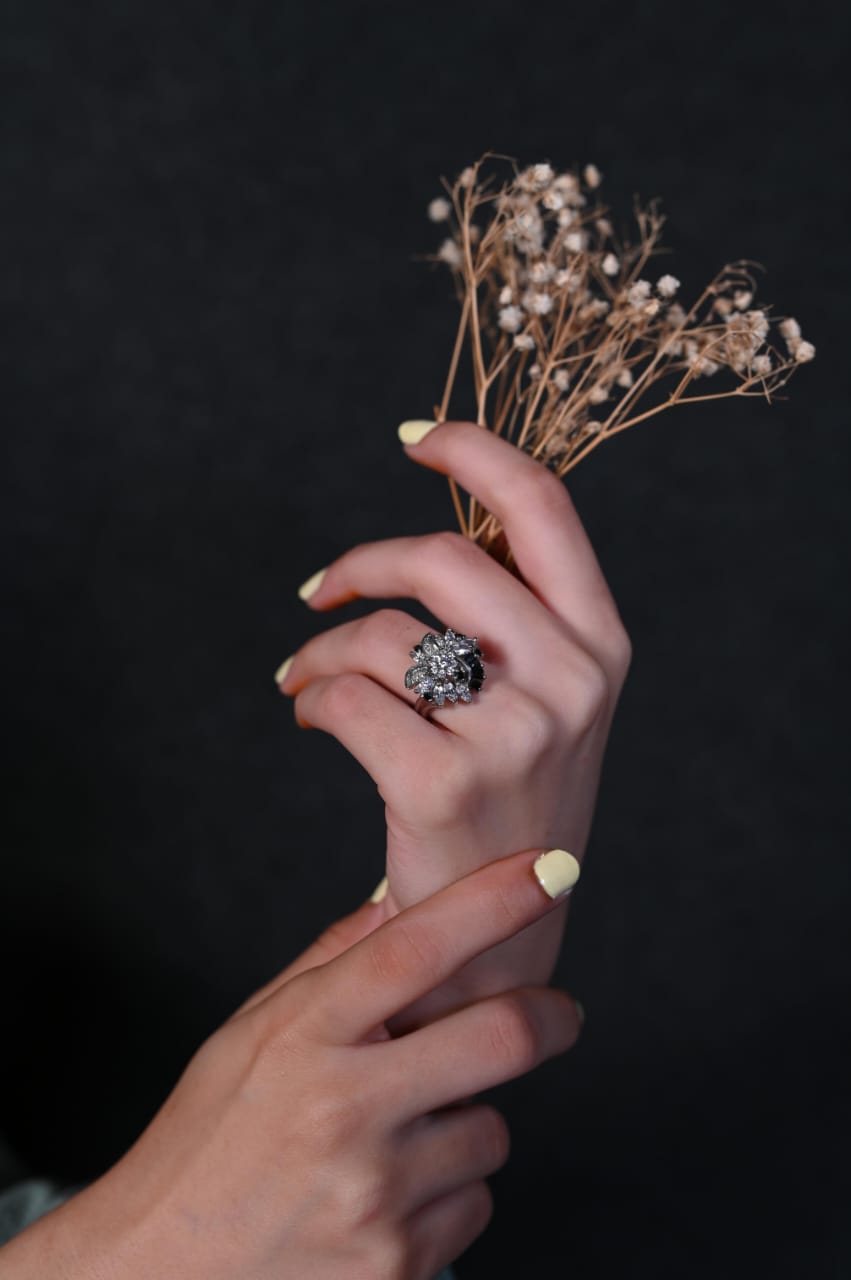 Royal Bloom Silver Ring