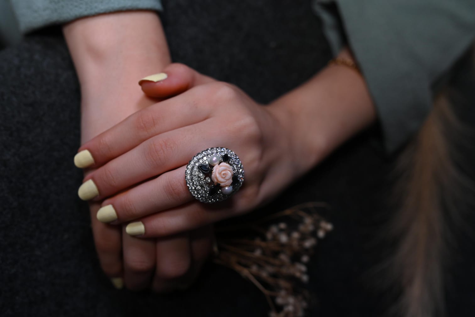 Antique Rose Silver Ring