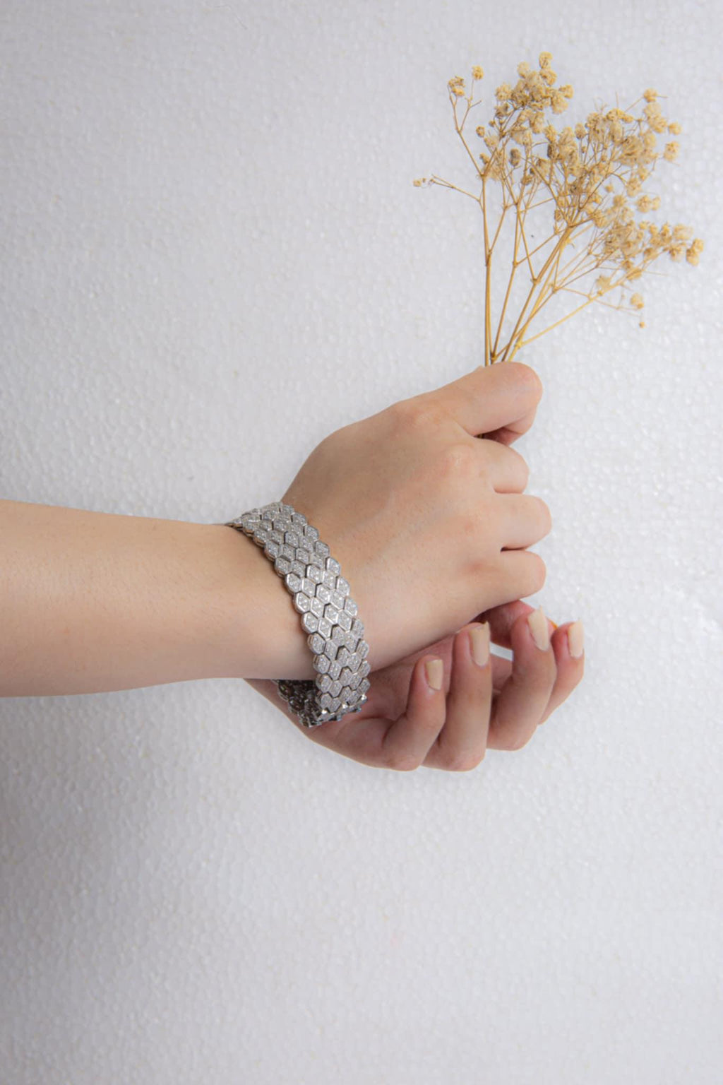 silver diamond bracelet