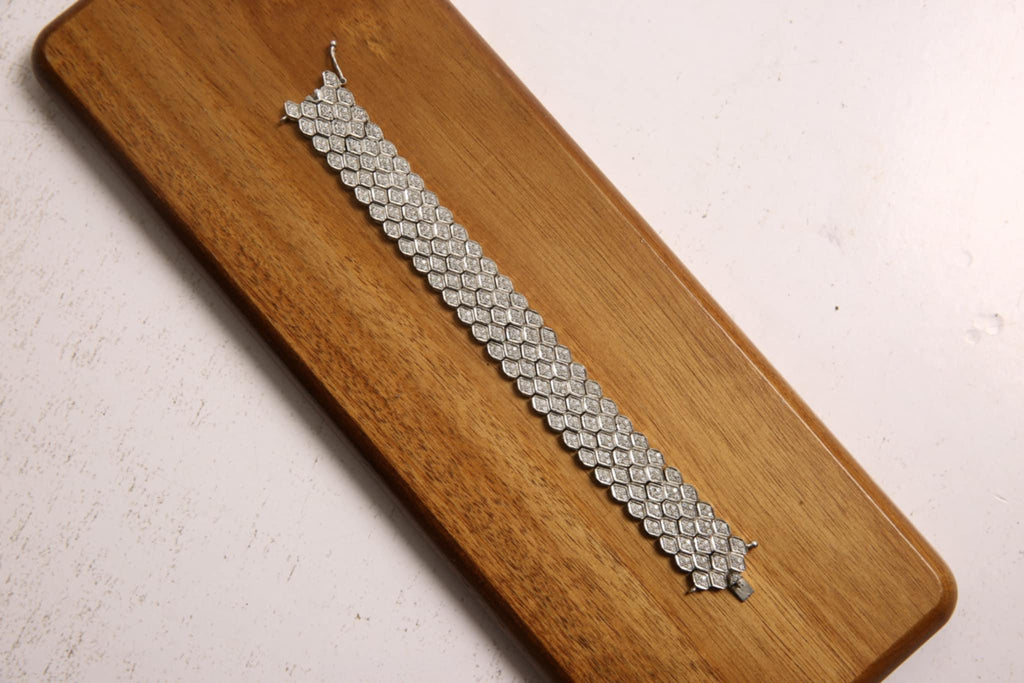 silver diamond bracelet
