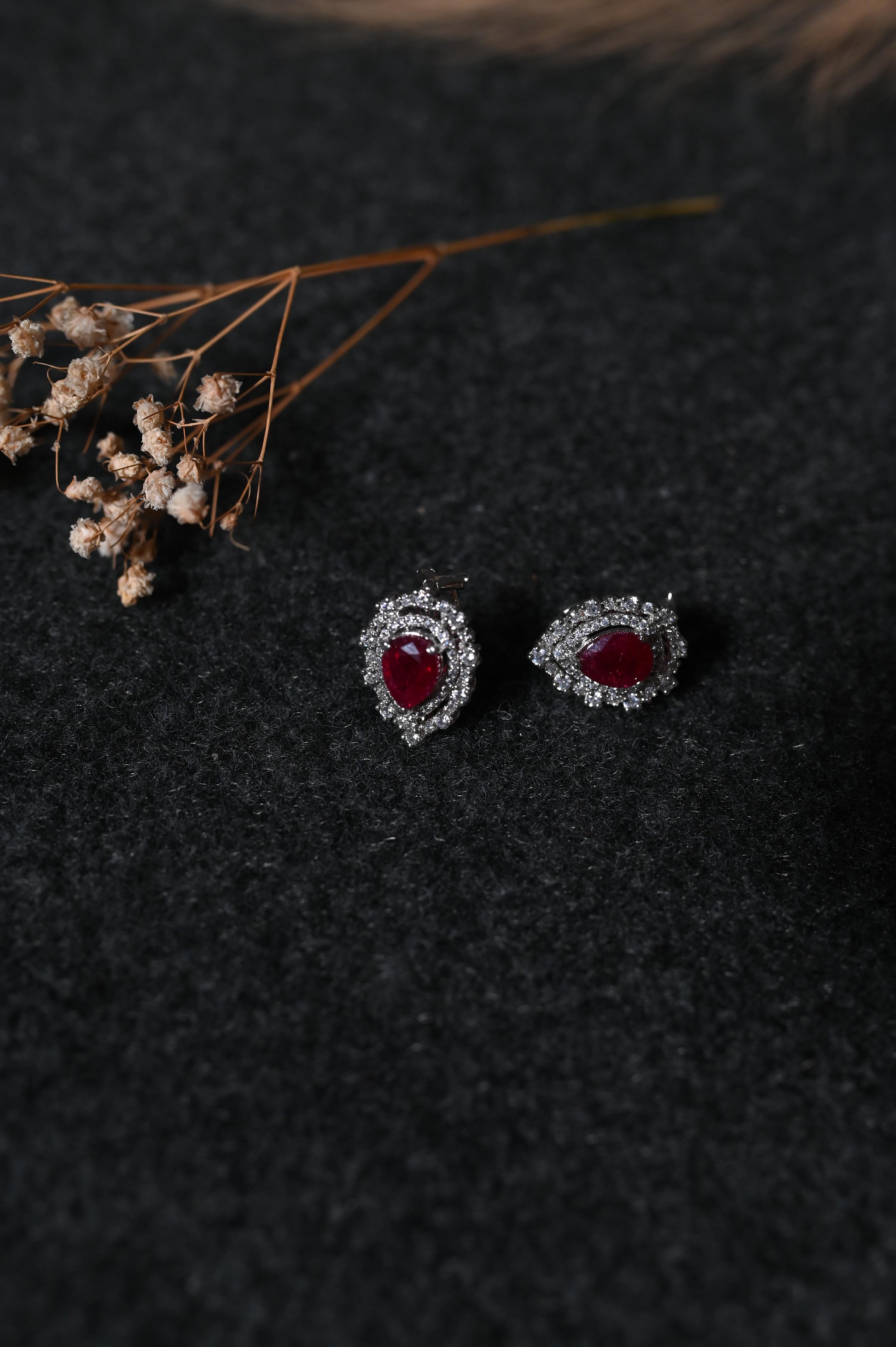 silver rubi glow earring