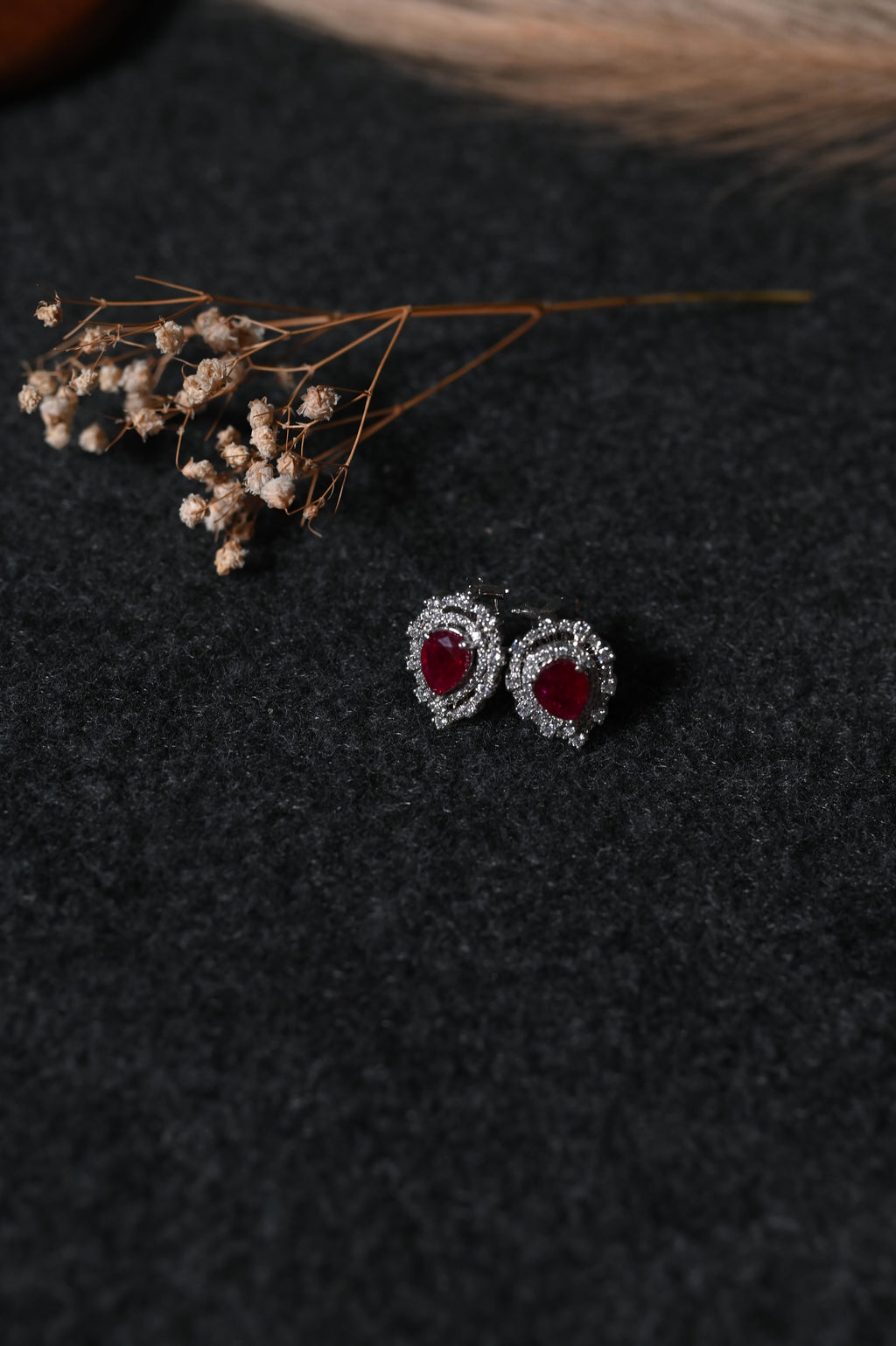 silver rubi glow earring