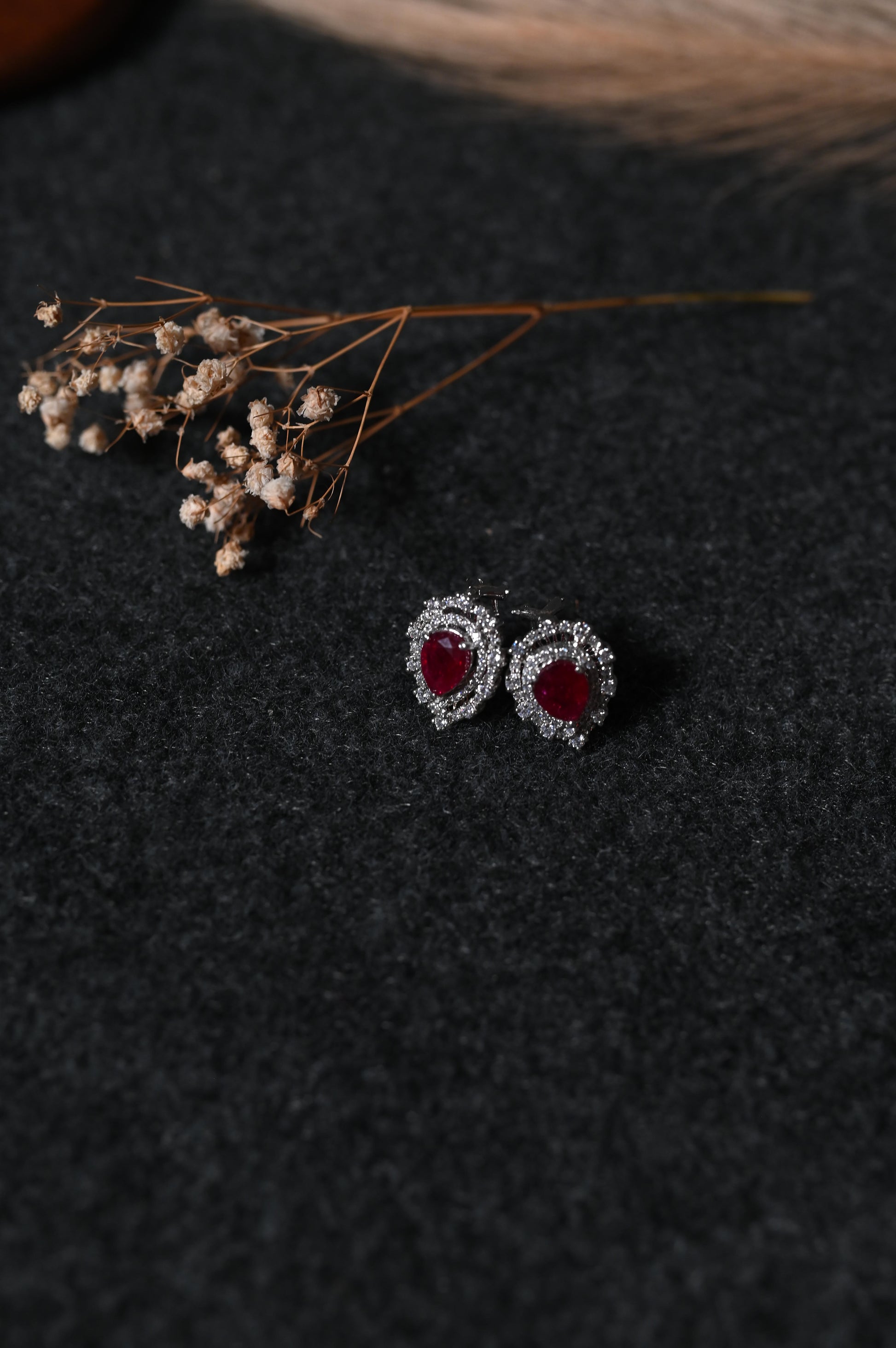 silver rubi glow earring