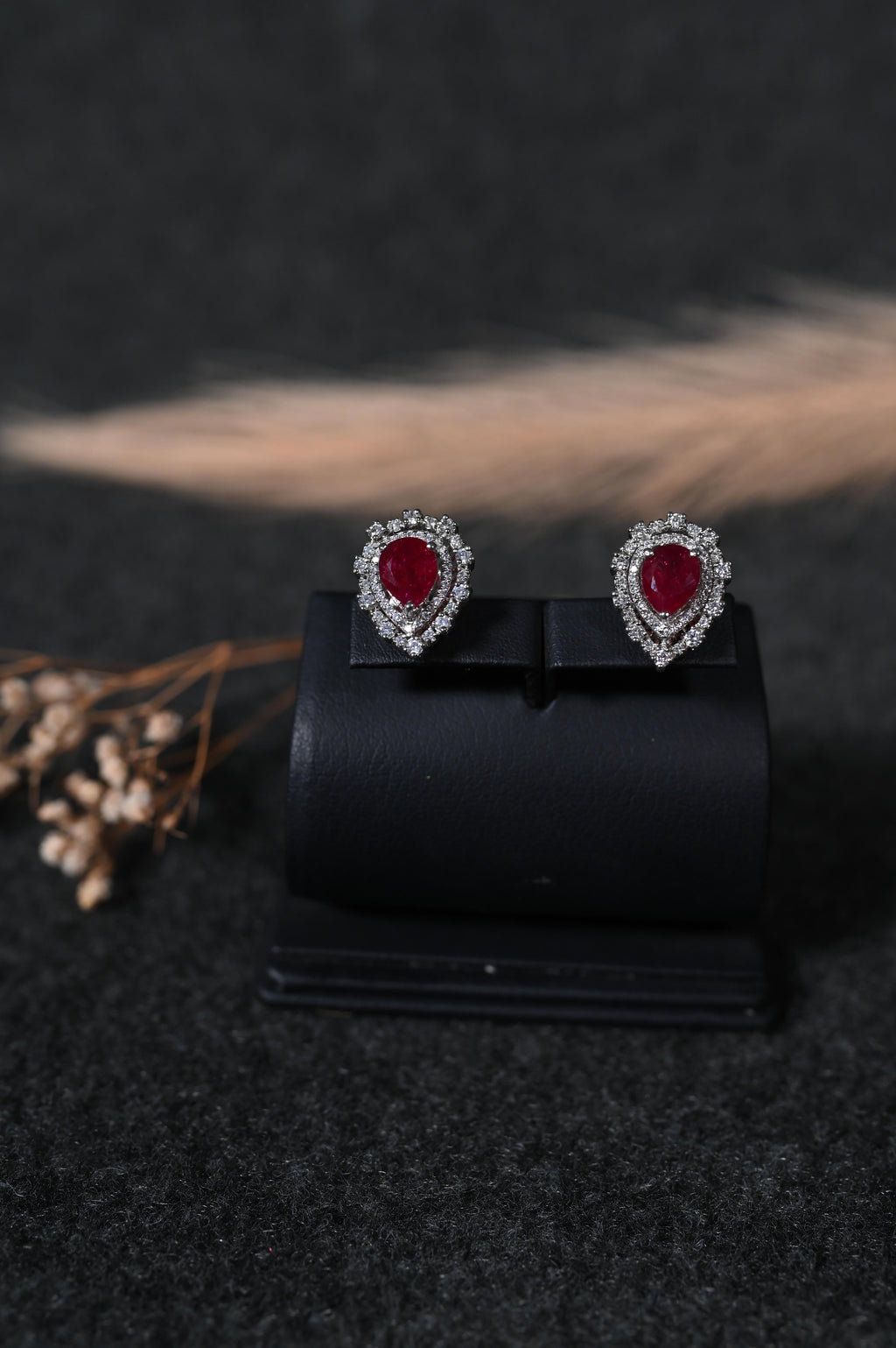 silver rubi glow earring