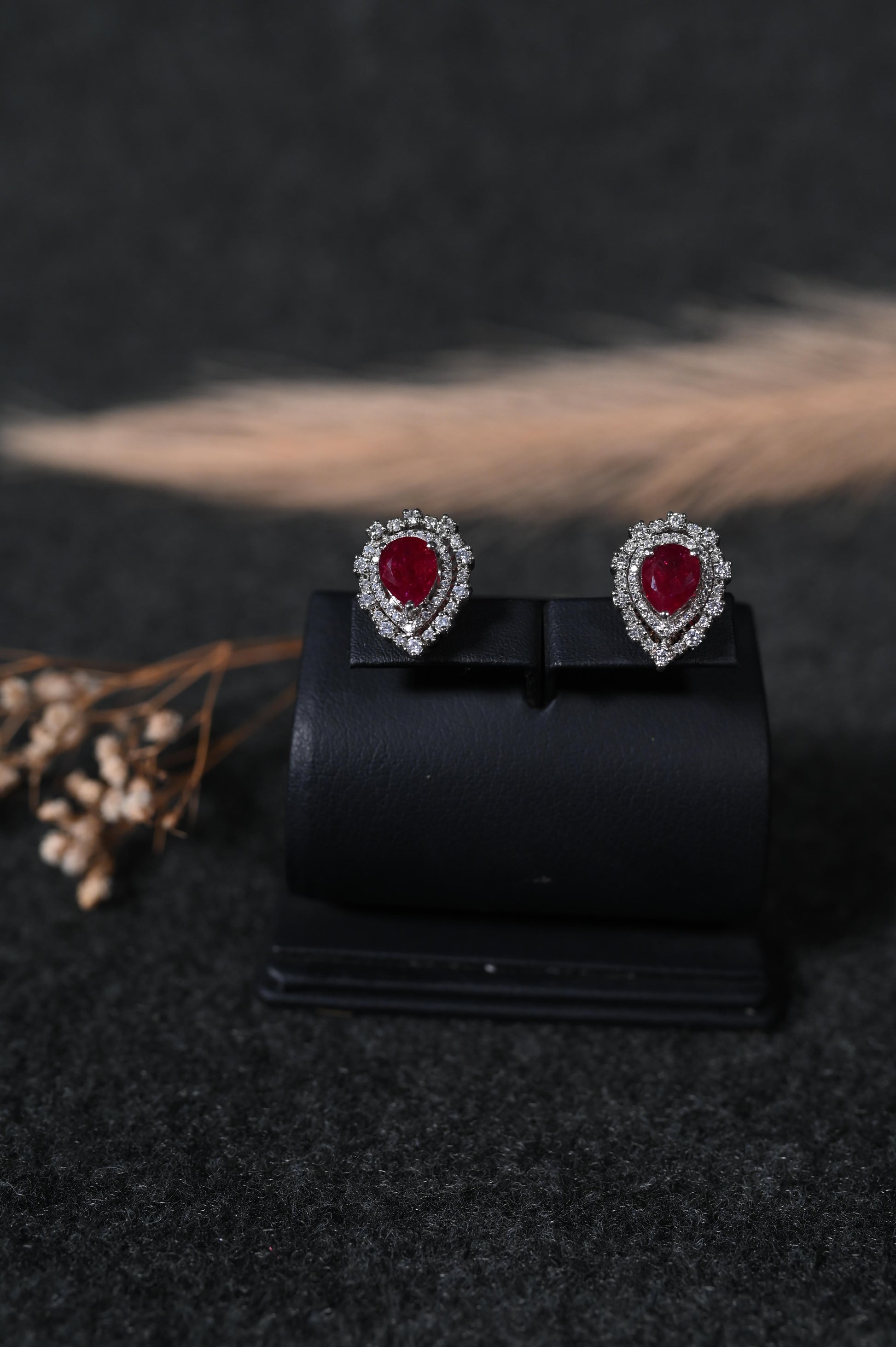 silver rubi glow earring