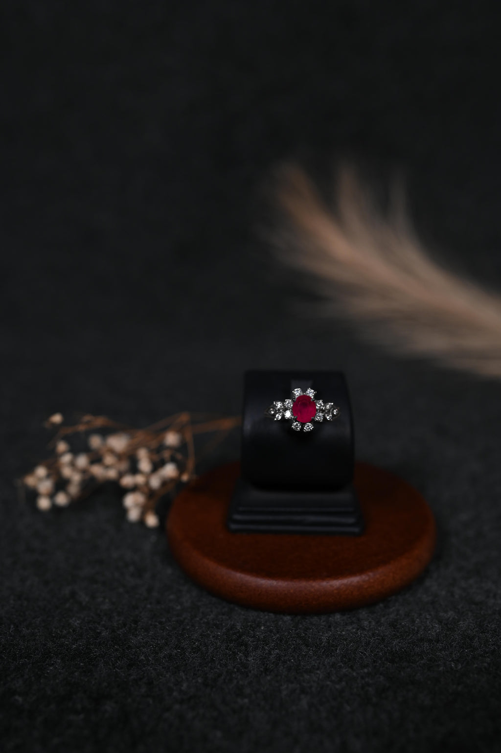 Rumi and Diamond  silver Ring
