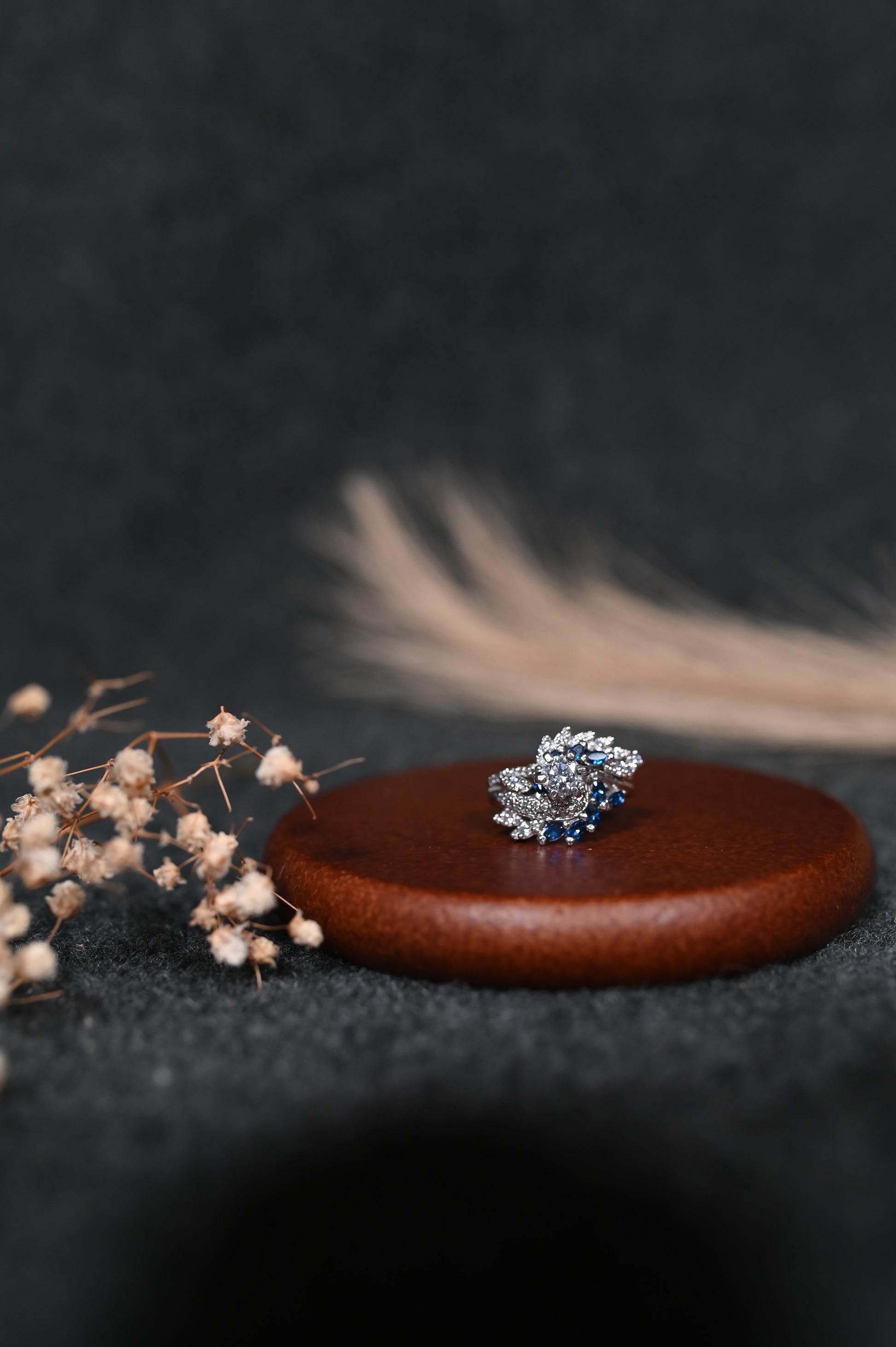 Blue Gemstone silver ring