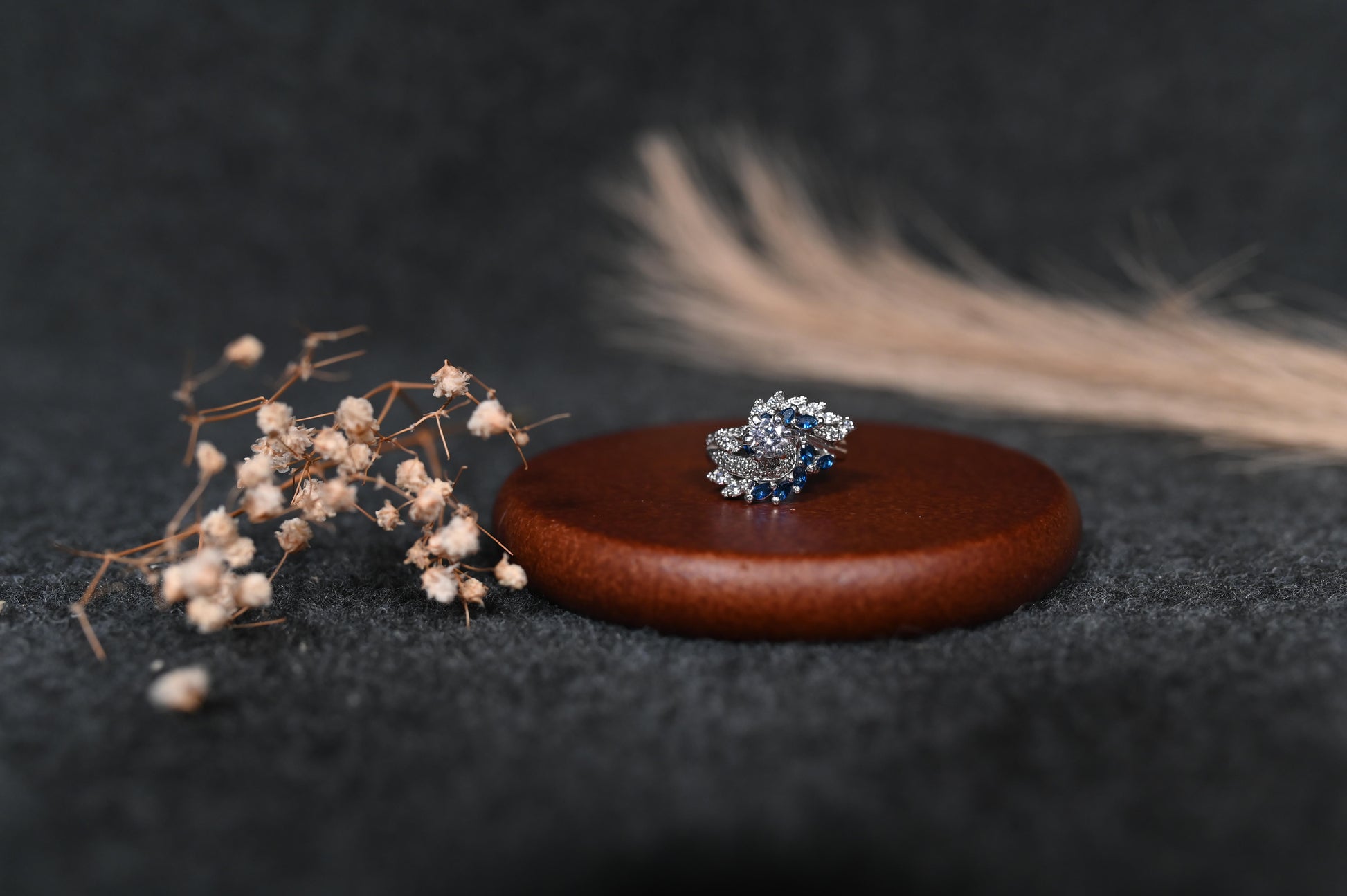 Blue Gemstone silver ring