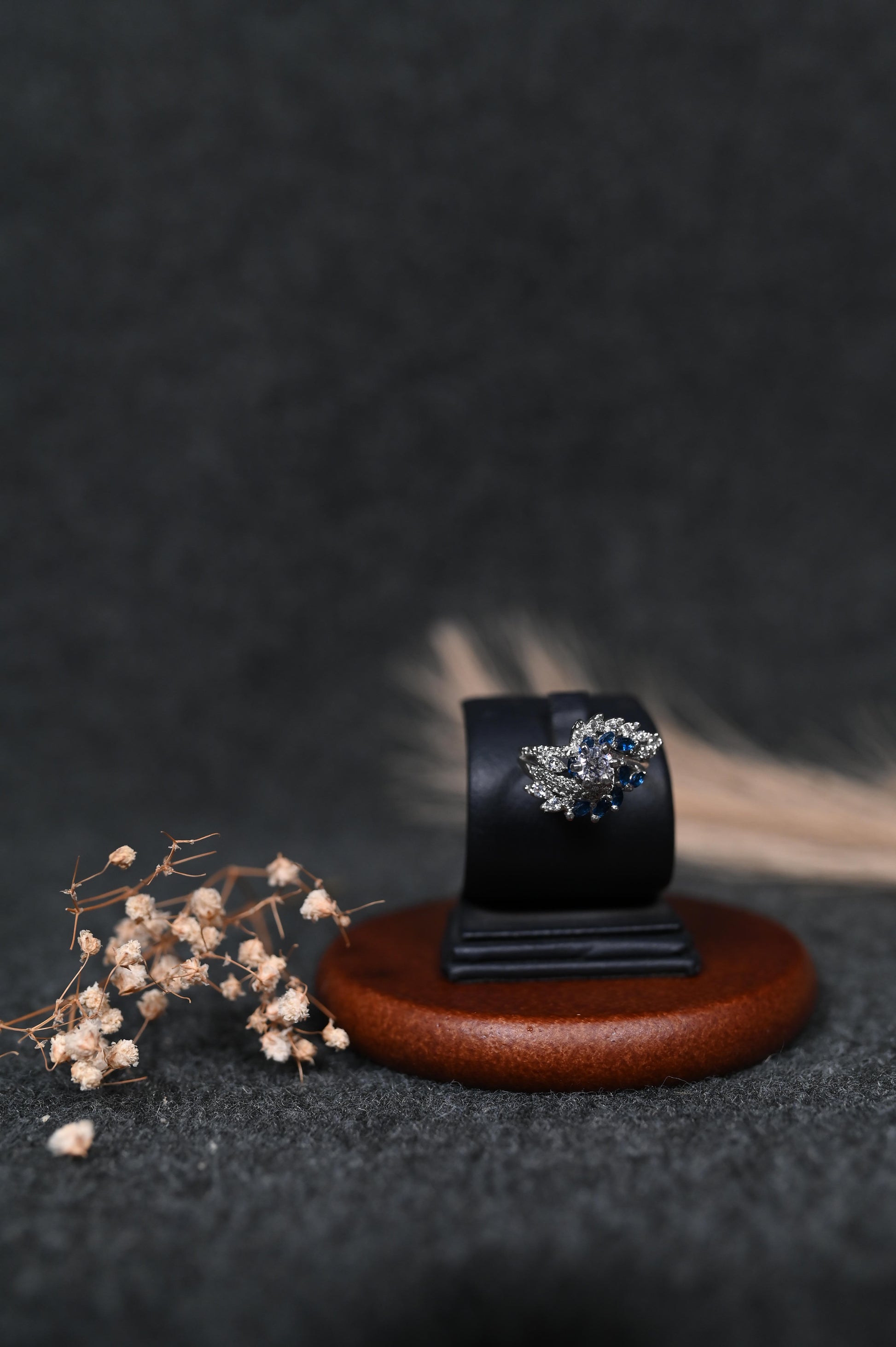 Blue Gemstone silver ring