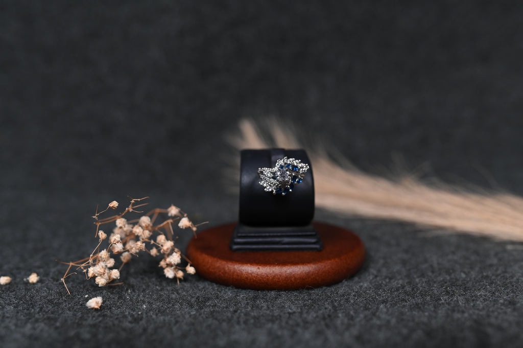 Blue Gemstone silver ring