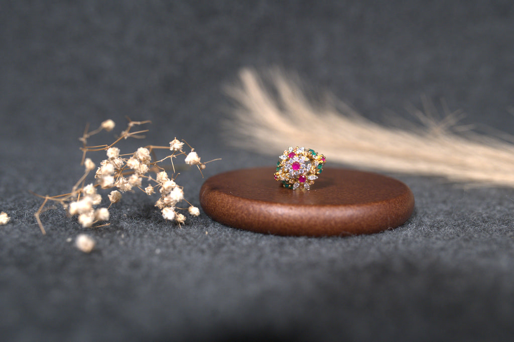 SILVER GOLD RING