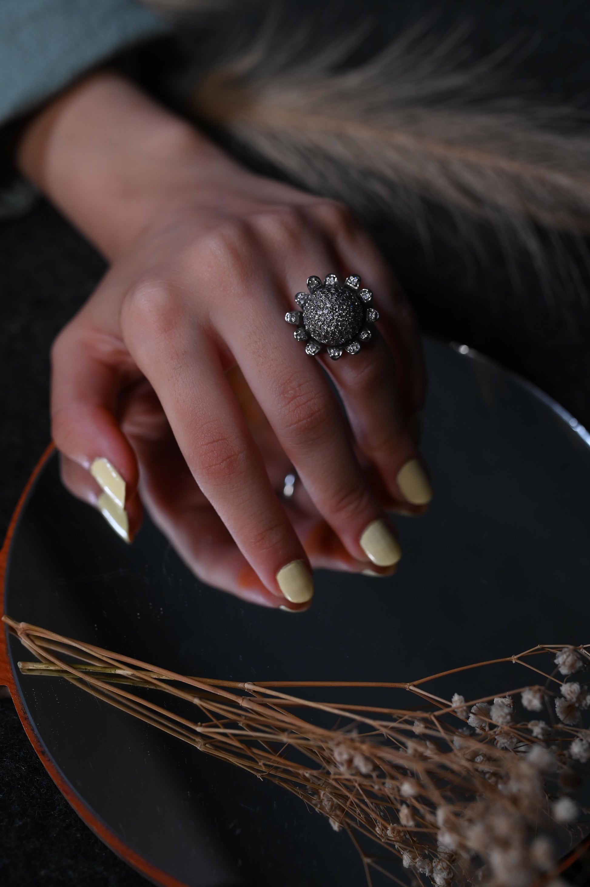 Pavé Diamond Turtle Ring