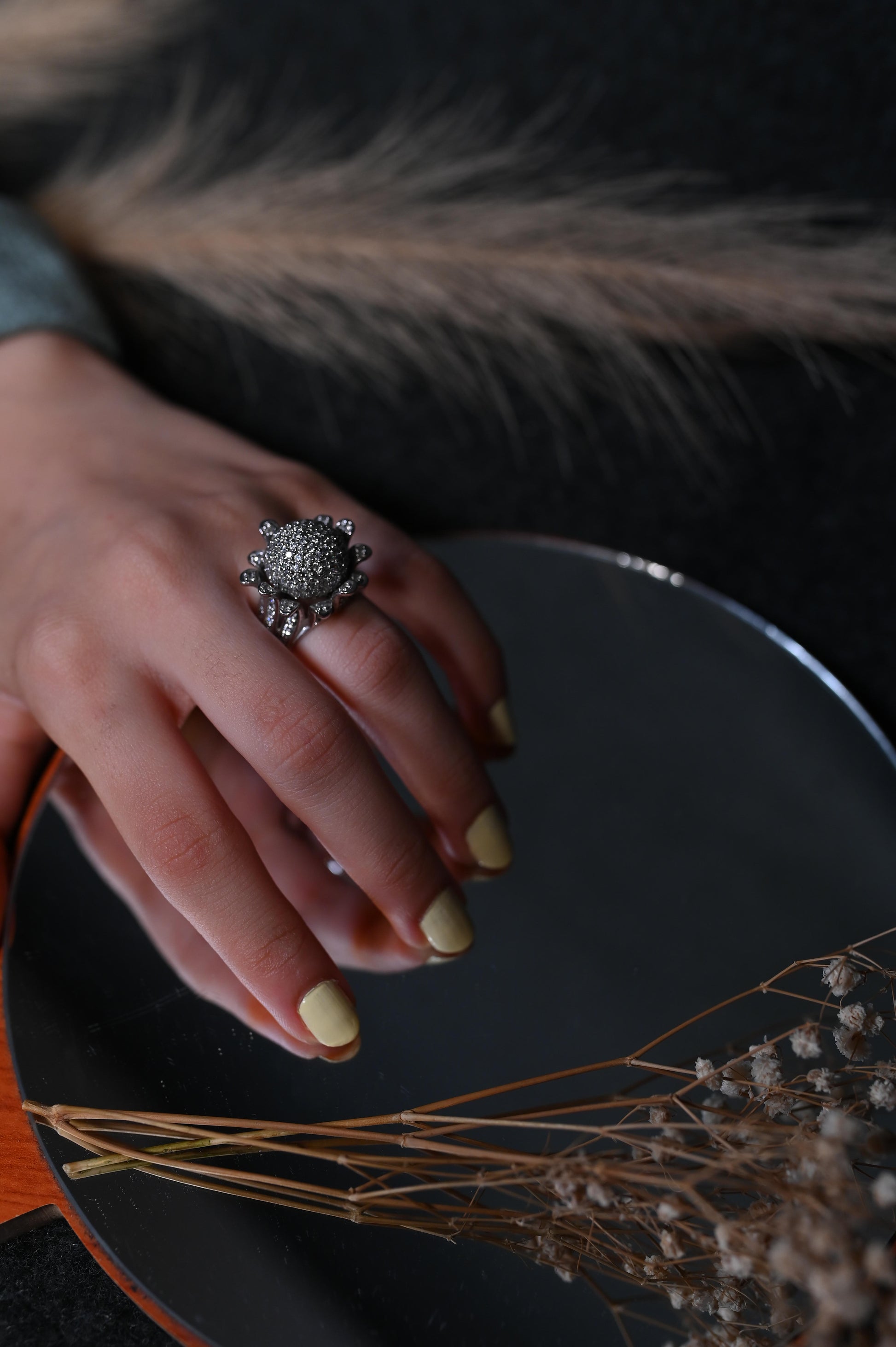 Pavé Diamond Turtle Ring