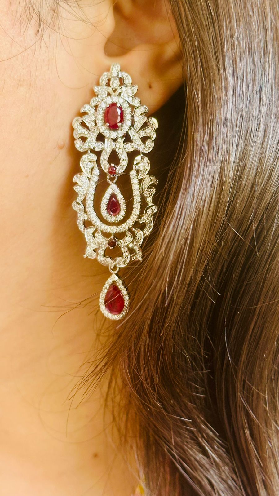Crimson Royale Drop Earrings