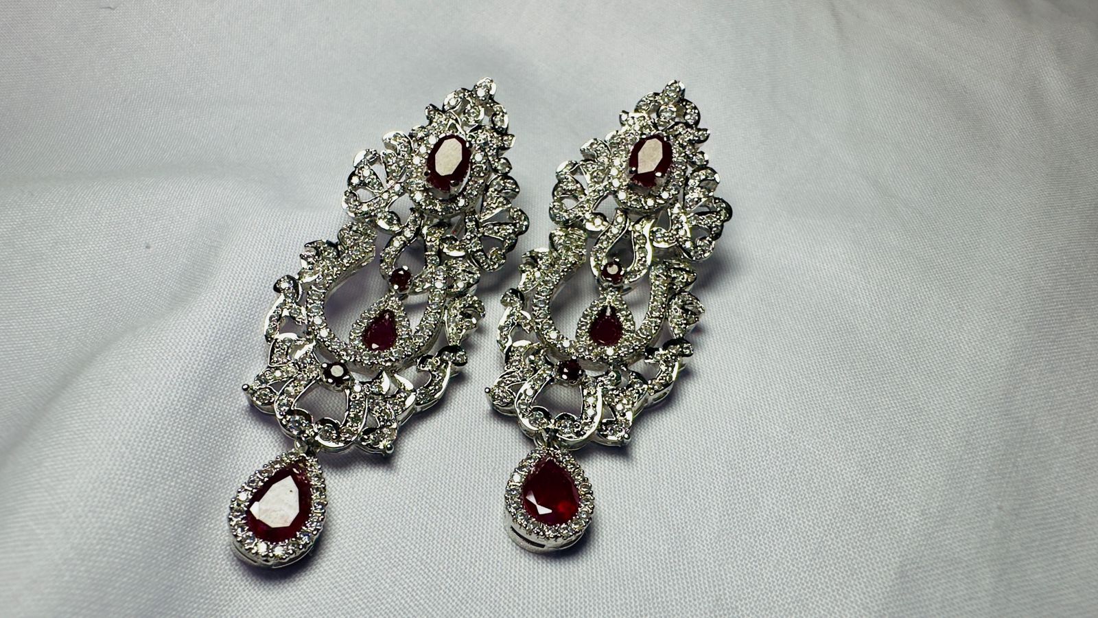 Crimson Royale Drop Earrings