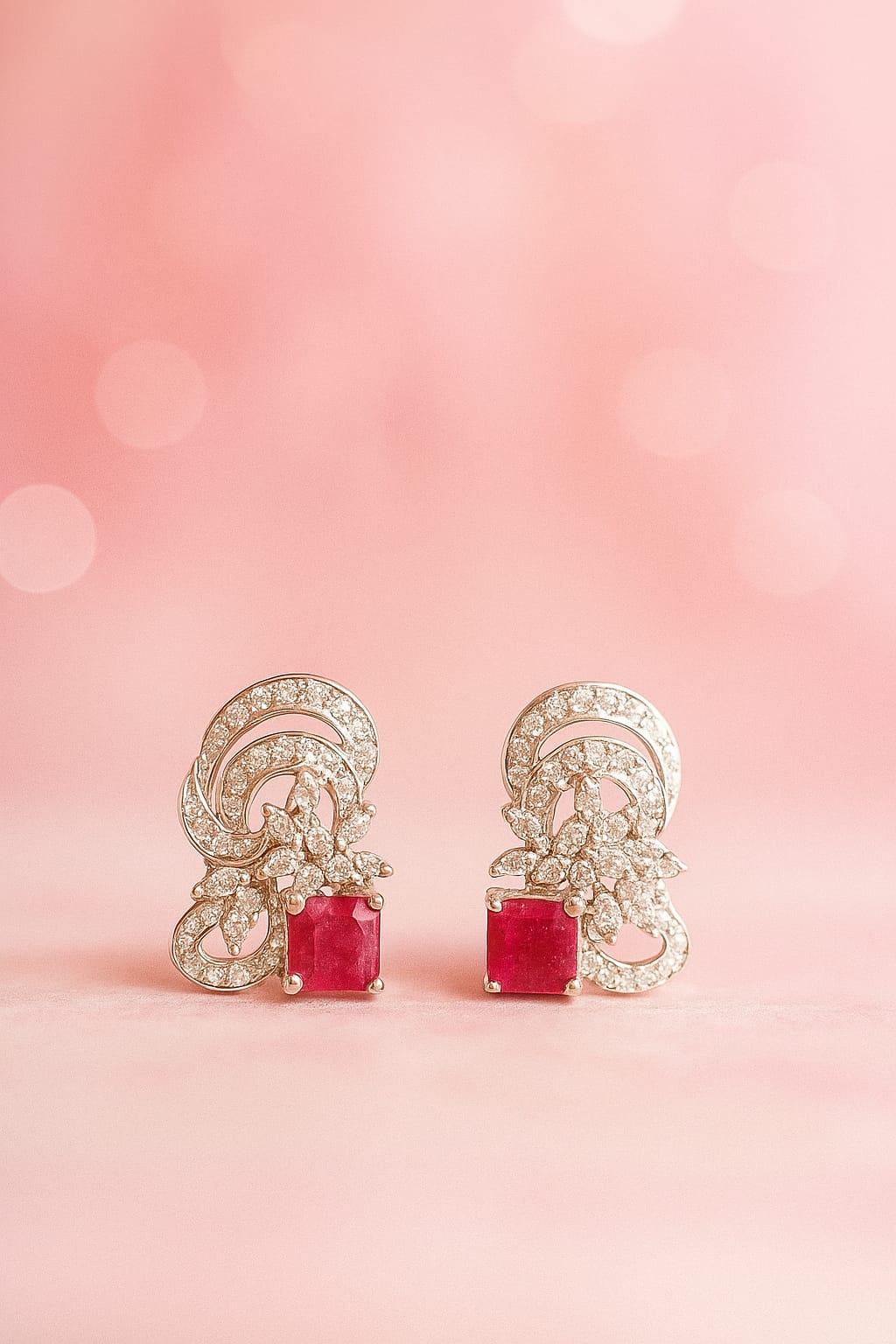 Ruby Bloom Earrings